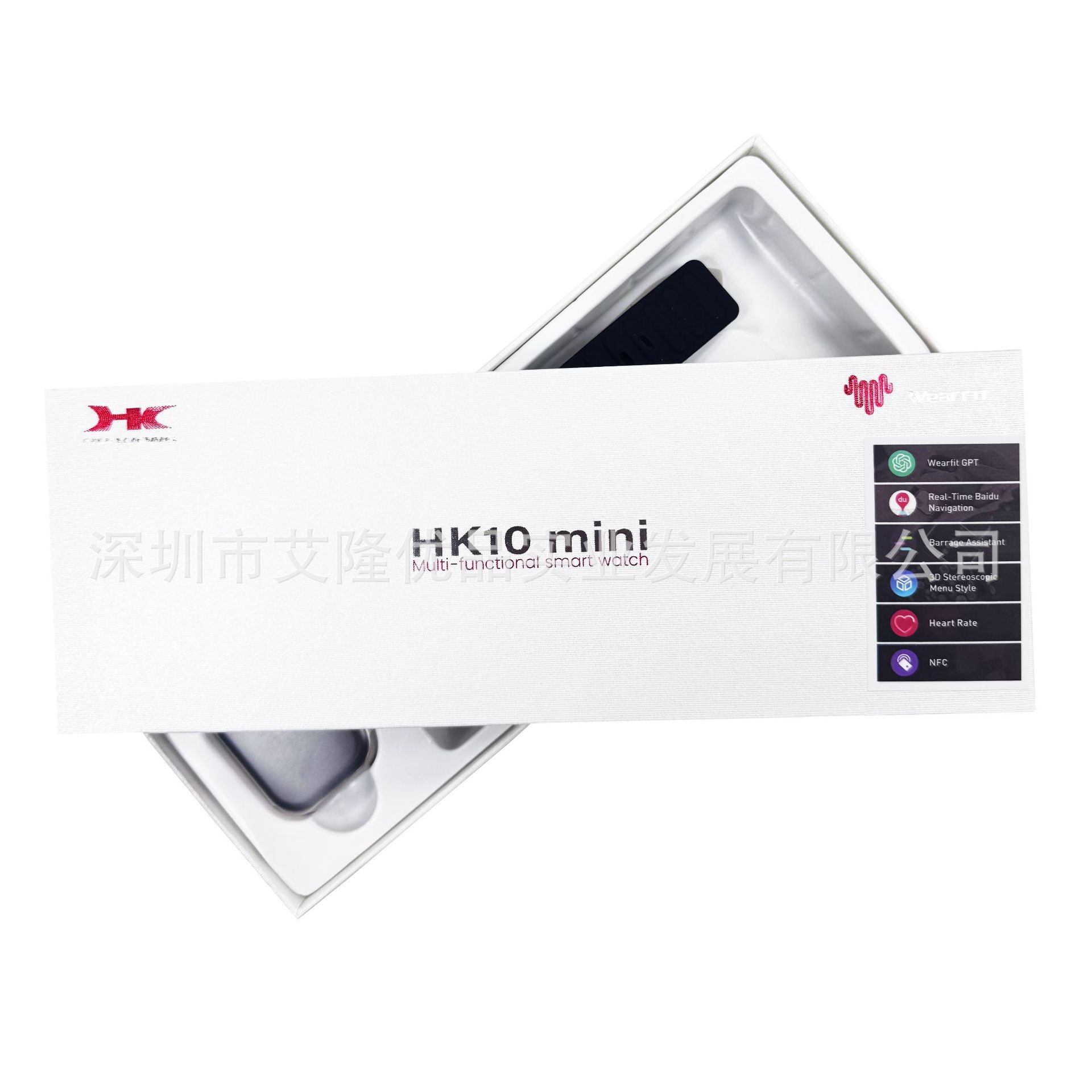 Qiao Bangzhu Hk10 Mini Smart Watch 1.75inch Bluetooth Calling Nfc Local Photo Album + Music for Women