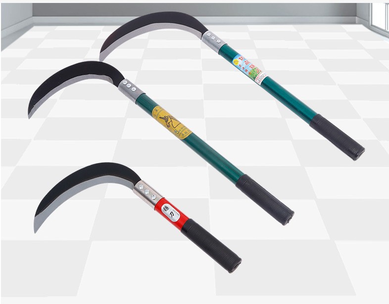 麦霸小月牙镰刀农用镰刀农用户外割草除草镰刀全钢弯刀折叠镰刀