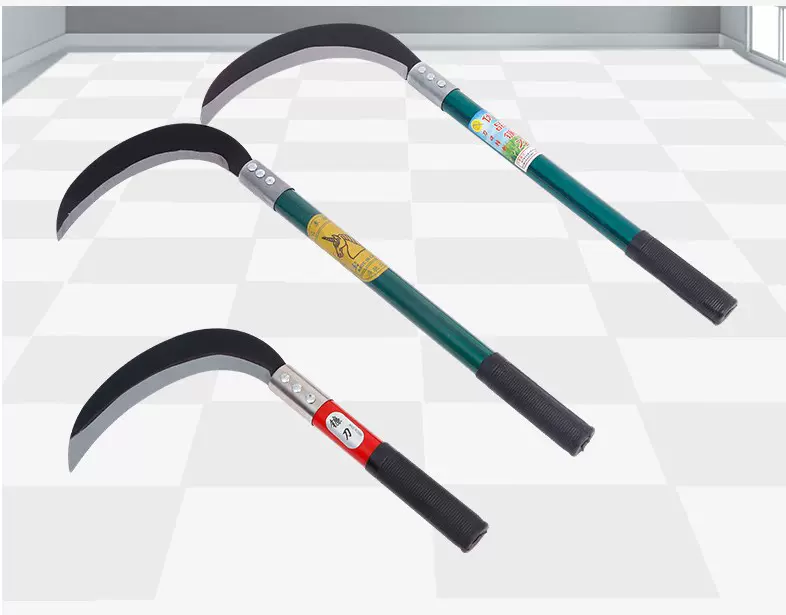 麦霸小月牙镰刀农用镰刀农用户外割草除草镰刀全钢弯刀折叠镰刀