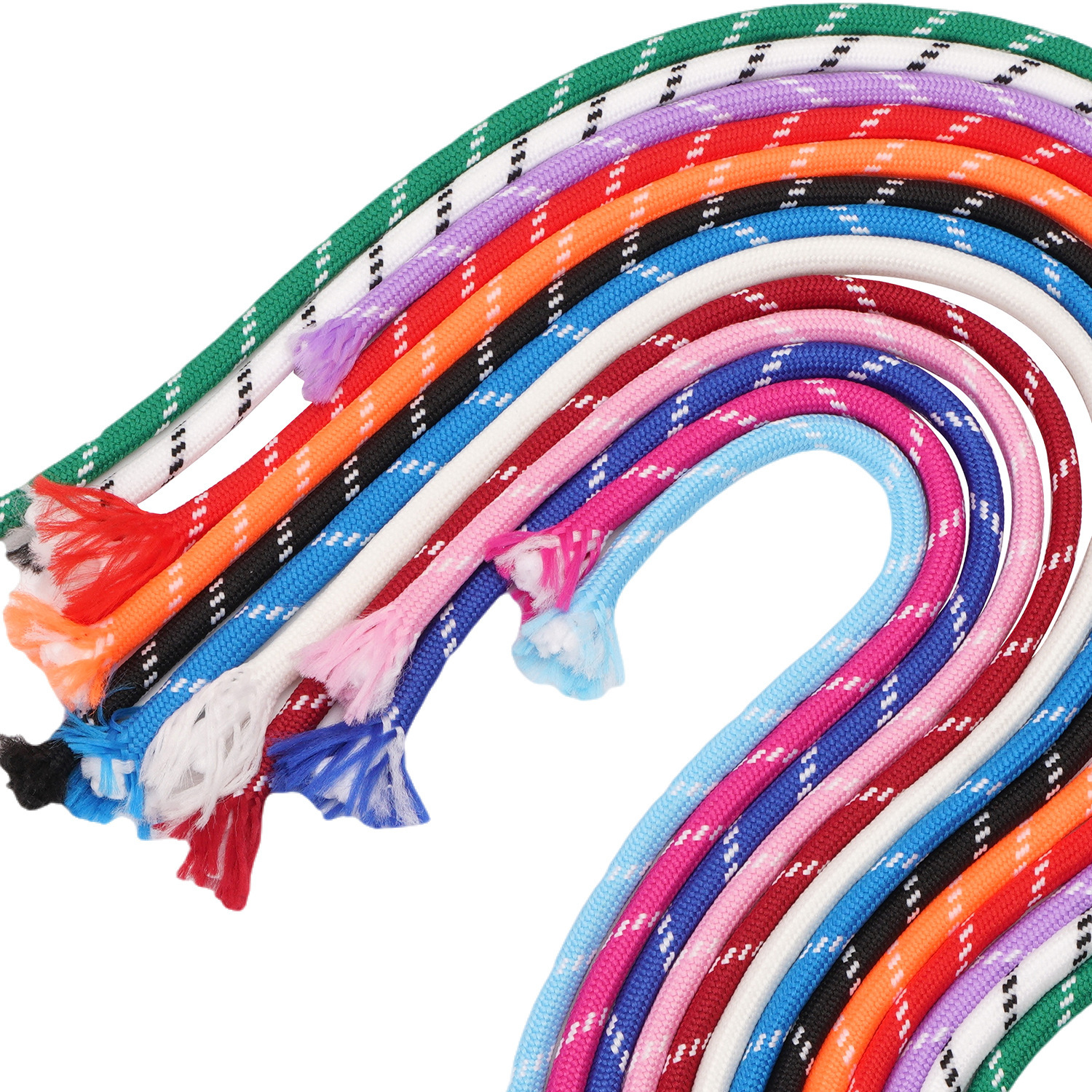 Cuerda redonda con núcleo 5mm color poliéster resistente al desgaste cuerda trenzada diy cuerda tejida hecha a mano material decorativo de llavero creativo