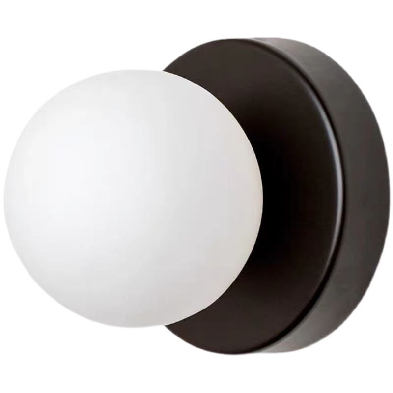 lámpara de pared esférica de vidrio medieval moderna minimalista lámpara de pared de fondo de dormitorio escalera nórdica minimalista pasillo lámpara de pasillo