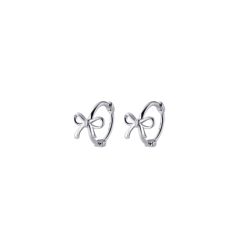 Eloch s925 plata verano simple arco perfiles corto línea coreana pequeños perfiles frescos M00183