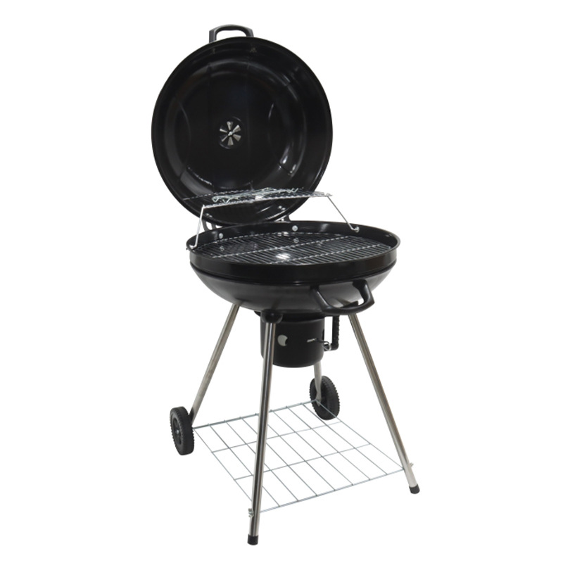 Mayorista de alta gama esmalte 22,5 pulgadas cuatro patas baloncesto parrilla parrilla campamento al aire libre parrilla de carbón parrilla horno de manzana