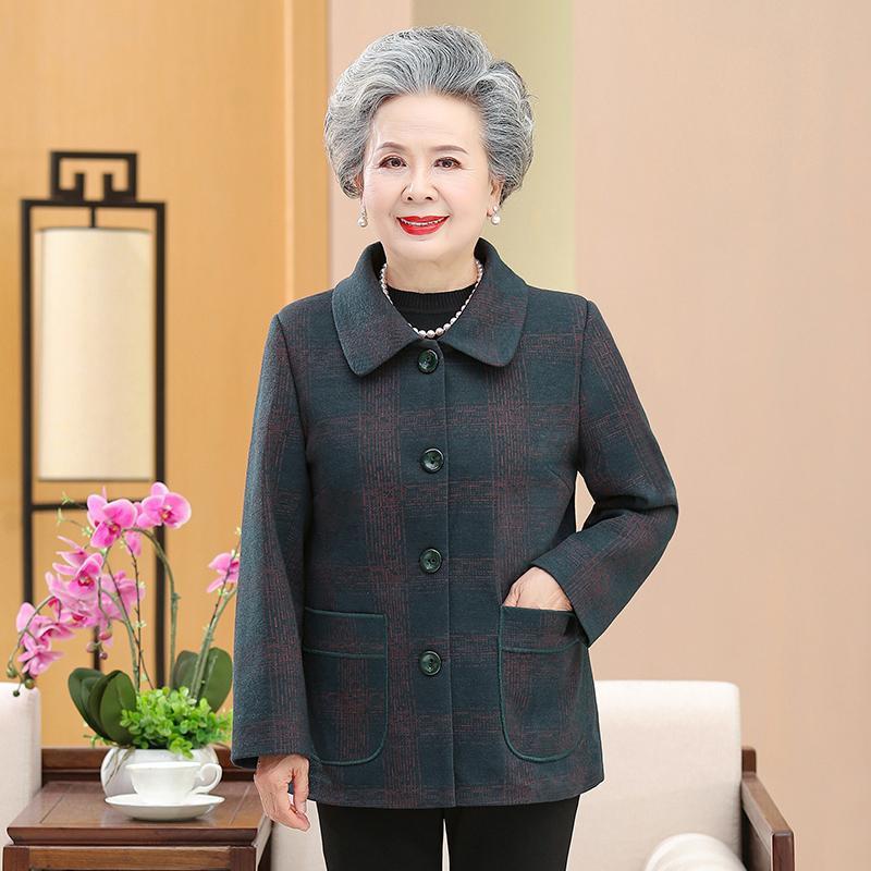 中老年人秋装外套女老太太春秋衣服妈妈607080岁外婆上衣奶奶套装|undefined