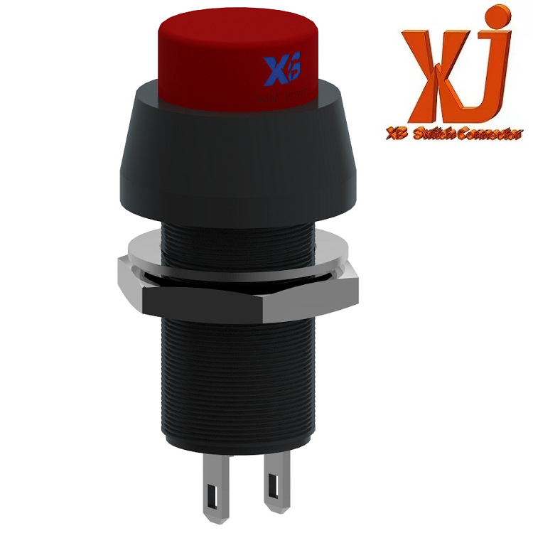 供应小型圆形按钮开关 批发自锁 无锁电源开关 一键启动按钮开关