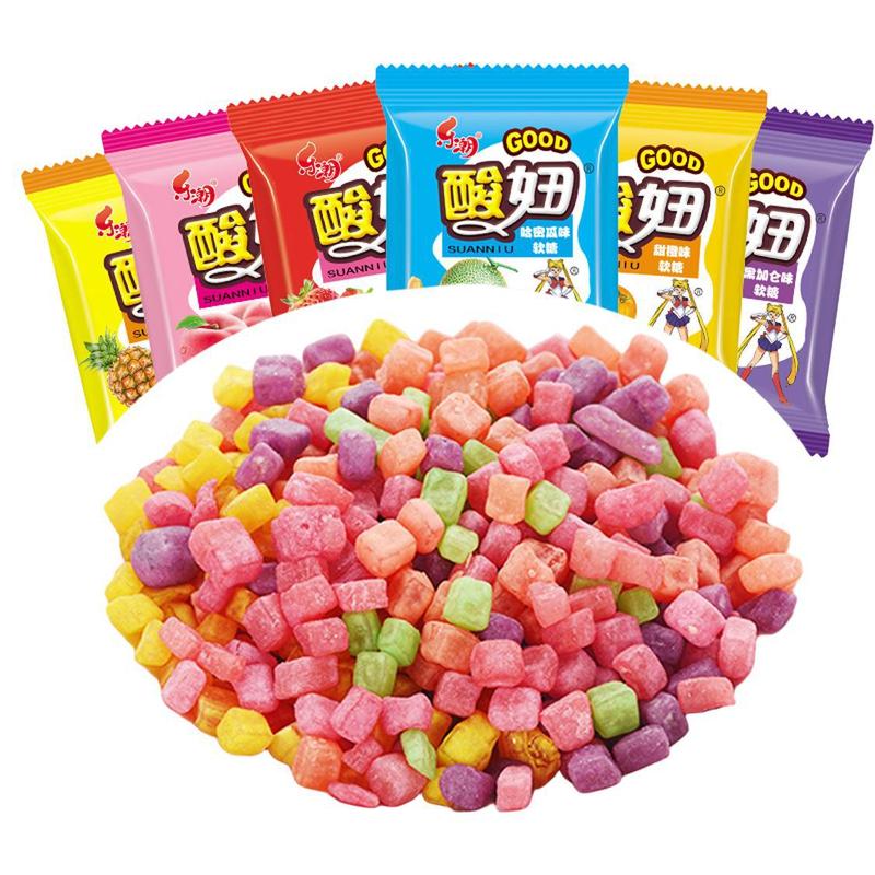 酸妞软糖酸甜儿童90后怀旧小时候5毛零食品小吃儿时旅春游糖果|undefined