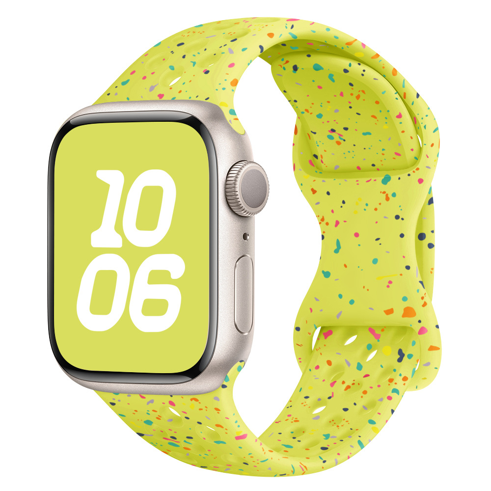 Suitable for Apple Watch with colorful dot rainbow butterfly clasp silicone strap iWatch SES91-8 Ultra Application Scenario