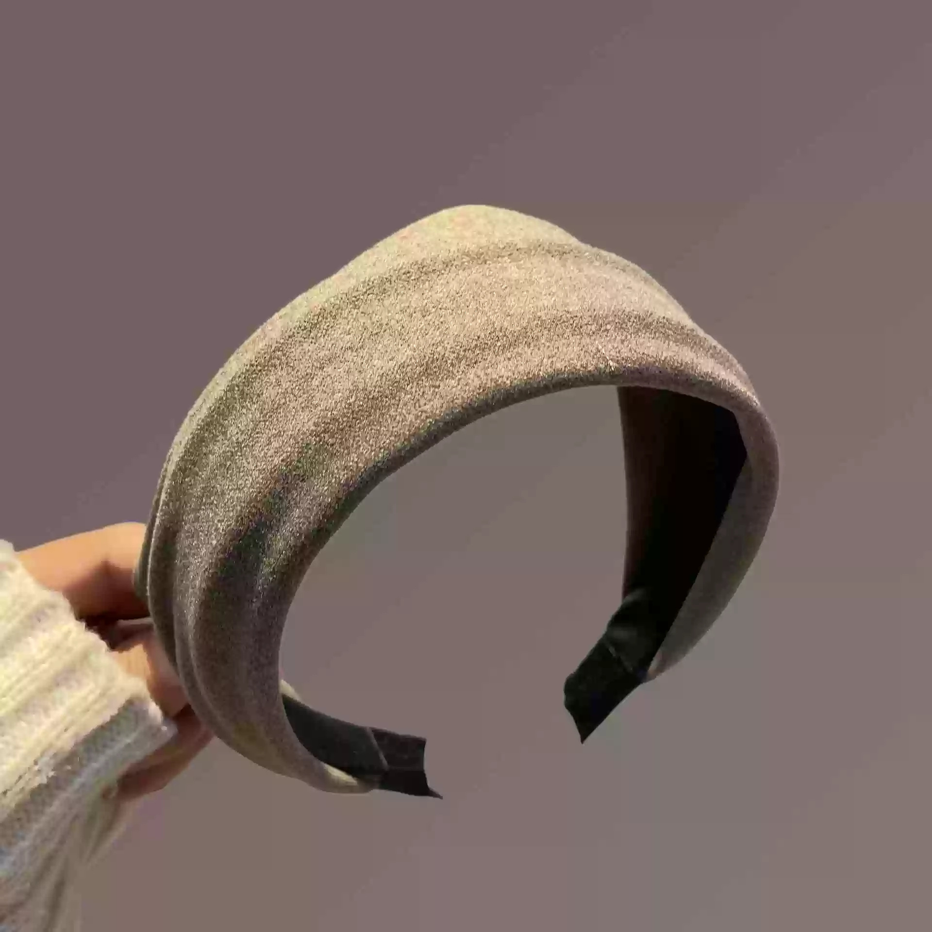 Khaki wide brim headband