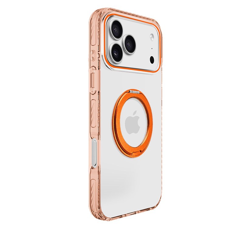 Funda Magnética con Soporte para iPhone 16 / 17 Pro Max, Acrílico, Anti-caídas, Transparente