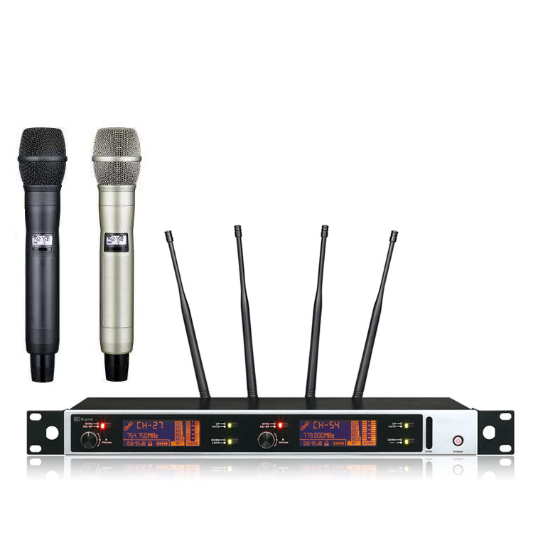 De Larga Distancia MICRÓFONO INALÁMBRICO comercial rendimiento off-hand Mute escenario boda concierto uno a dos MICRÓFONO INALÁMBRICO