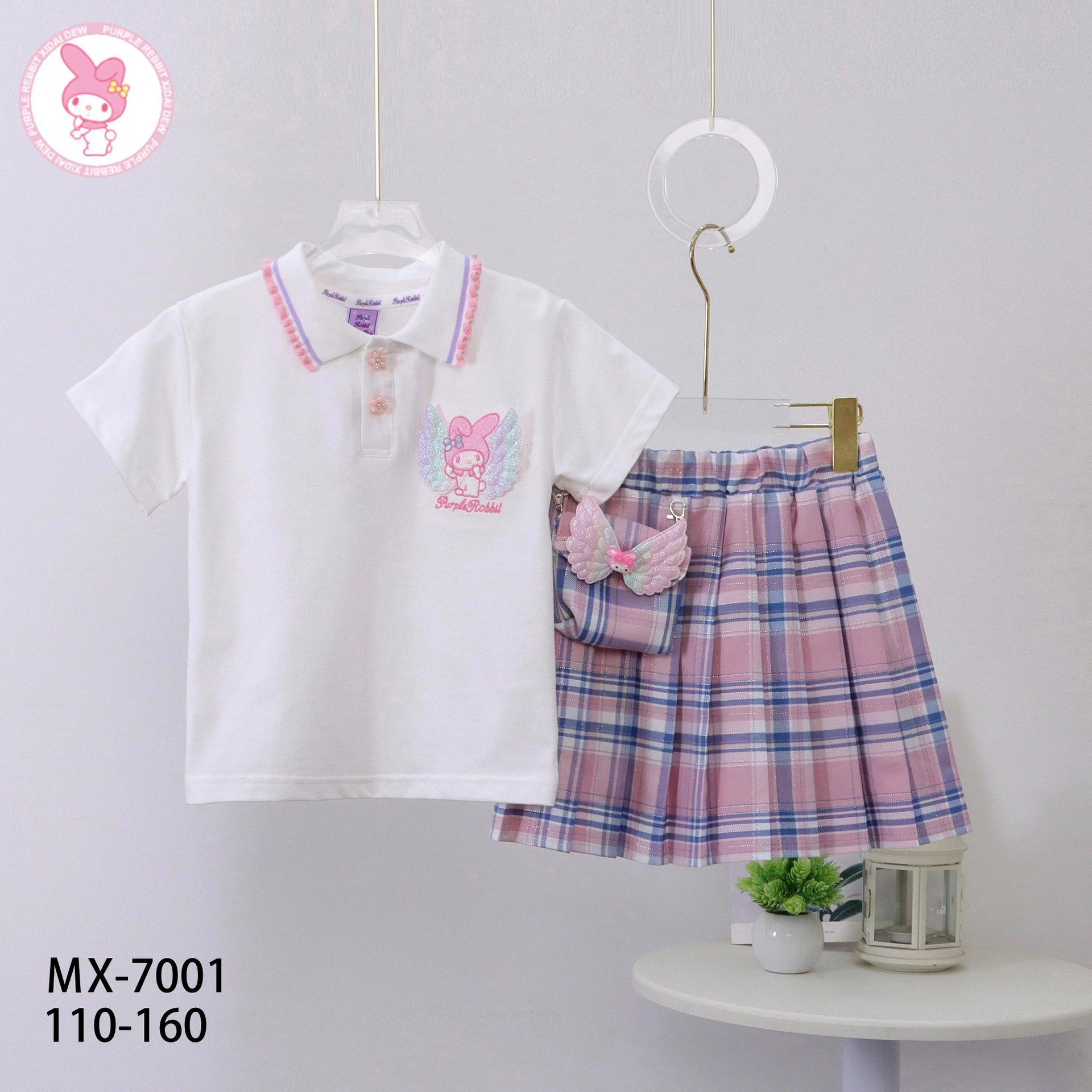 Mädchen Sanrio Polo Kragen Rock Set Sommer Für Große Kinder_voghion.com