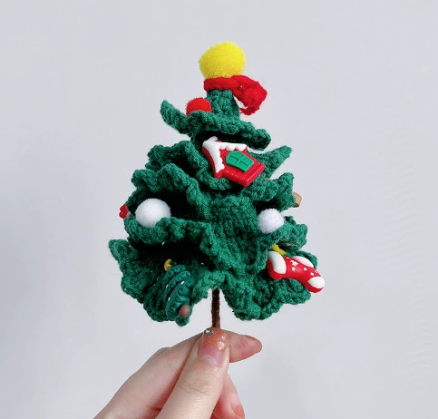 Руководство по дереву? handmade christmas woven lampshade decorative set, knitted tree under glass dome, with gift bag option