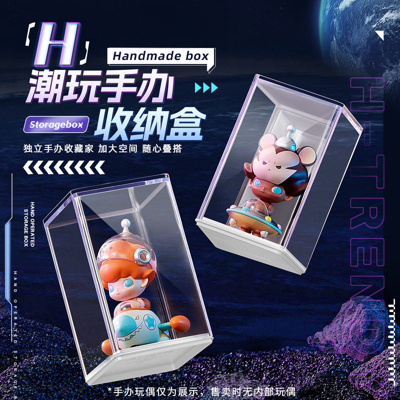 Hand-made Display Cabinet blind box storage box bubble Mart Lego display stand transparent acrylic doll display box Hand-made Display Cabinet blind box storage box bubble Mart Lego display stand transparent acrylic doll display box