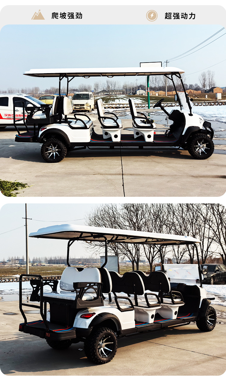 Golf Cart Foreign Trade Quality Tourist Scenic Area Park Court Four-wheel Ferry Shuttle Electric Sightseeing Car