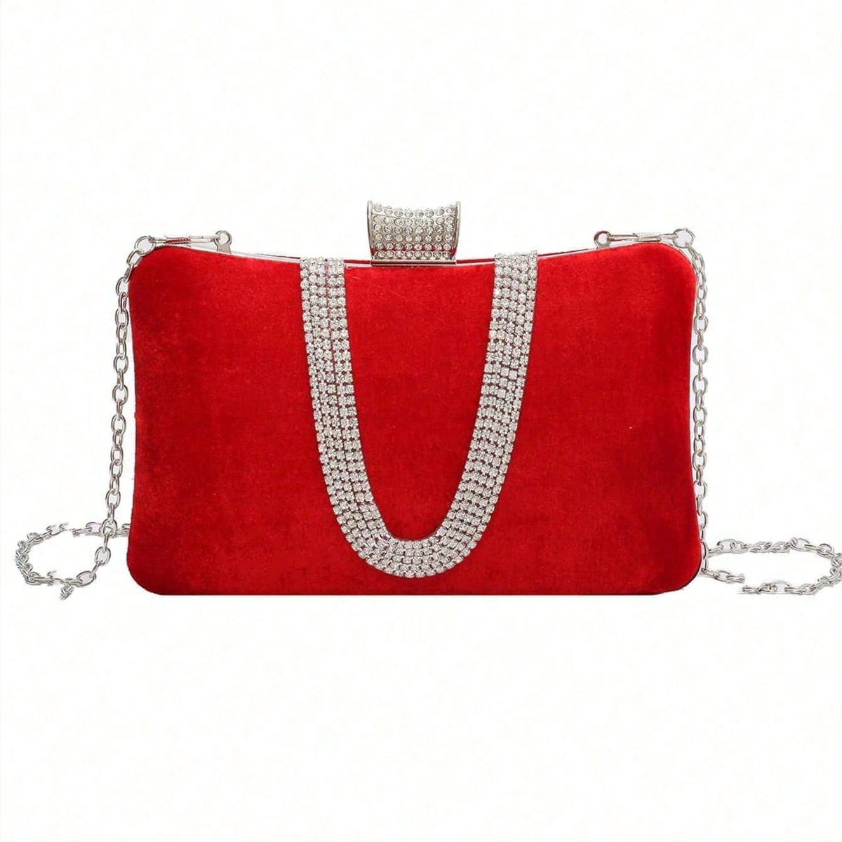 Fabricante transfronterizo bolso de cena de terciopelo bolso de noche de franela de diamante europeo y americano bolso de embrague de moda bolso de almohada de banquete mujer