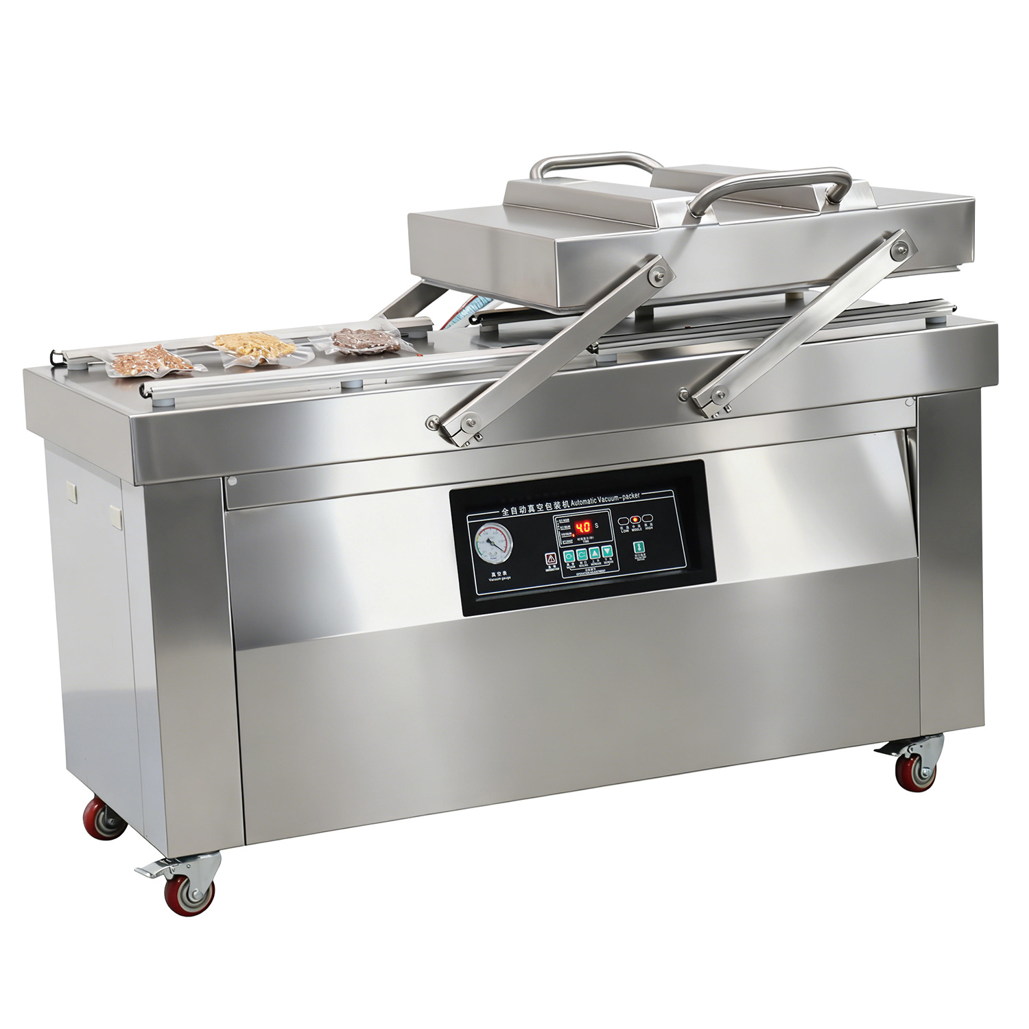 DZ6002SA2 máquina de vacío de placa plana de doble cámara máquina de envasado gran máquina de sellado de vacío de alimentos comerciales