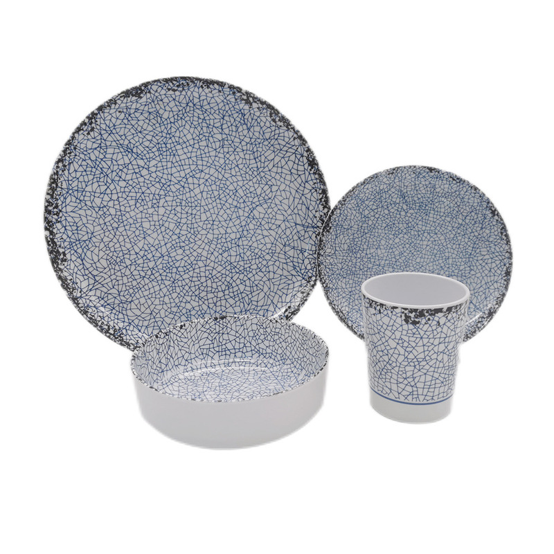 Exported to Europe and the United States Light Luxury Mineitron Plate Bowl Cup suit Hot Selling Fashion Drop Resistant melamine Outdoor Tableware suit