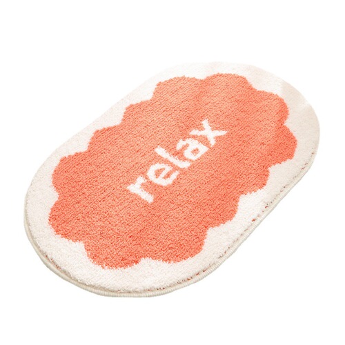 Fresh style bathroom floor mat, bathroom absorbent, household bathroom non-slip mat, bathroom door door mat, cream carpet