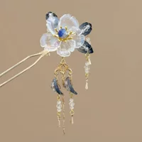 Ice Flower Xunfang в китайском стиле, новый китайский стиль, заколка с цветочной кисточкой, аксессуары для волос для девочек, высококачественный головной убор в древнем стиле Cheongsam, заколка для волос