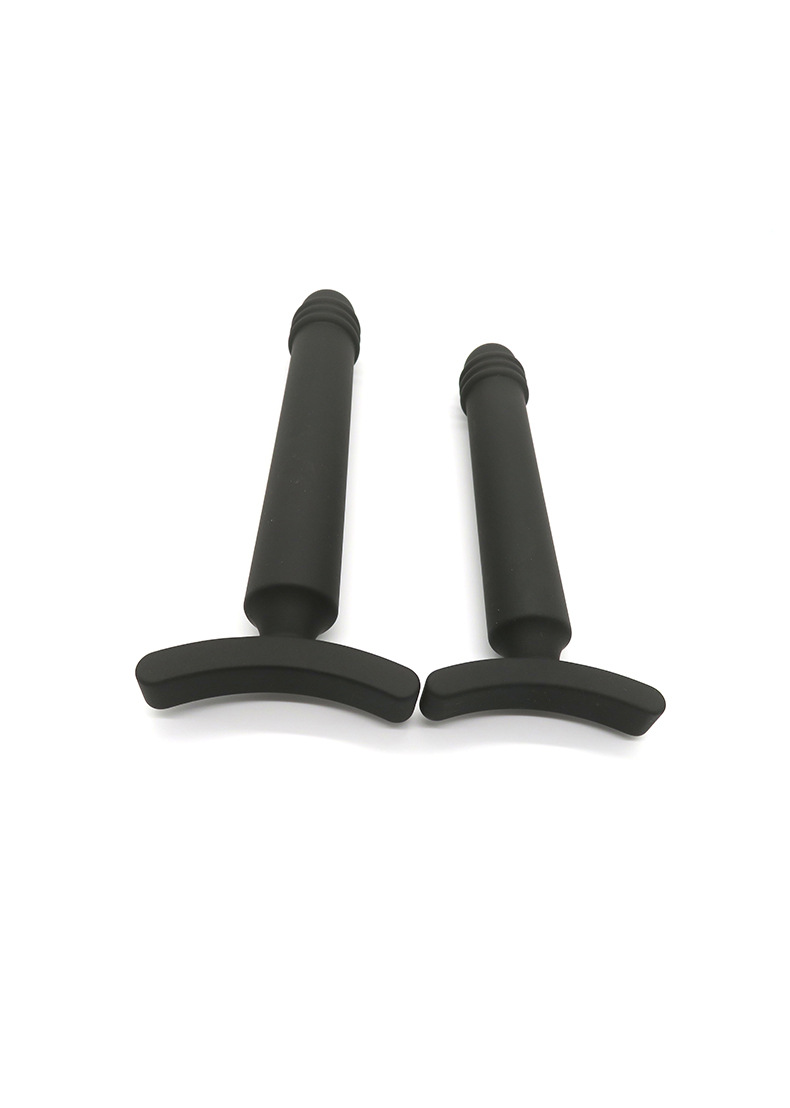 Dual-Purpose Silicone Anal Plug, 12-Inch Black Unisex Adult Toy — detail image 8