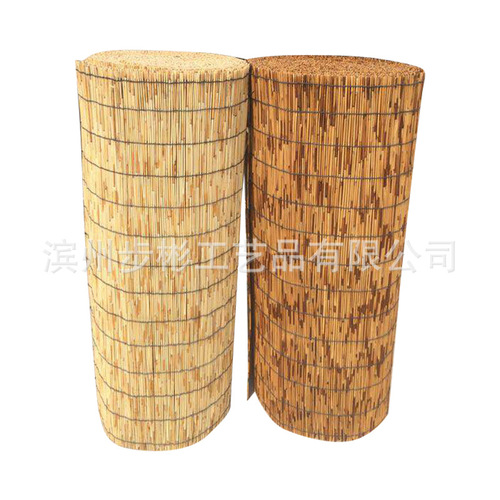 Large roll reed curtain, straw curtain wall decoration, ceiling partition, blackout, sunshade, lifting door curtain, bamboo curtain, rolling curtain