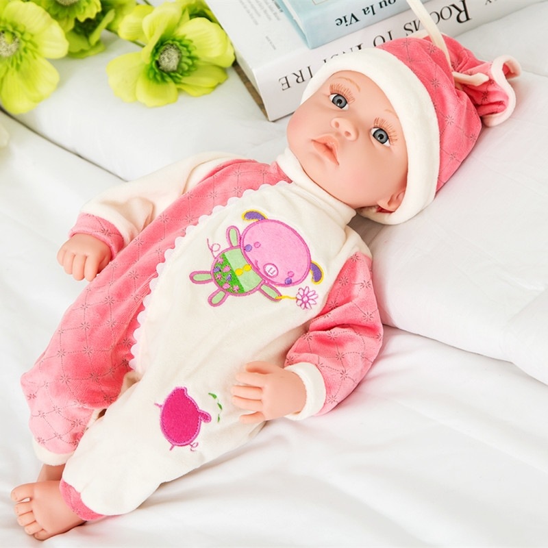 Realistic smart plush rag doll from soft rubber