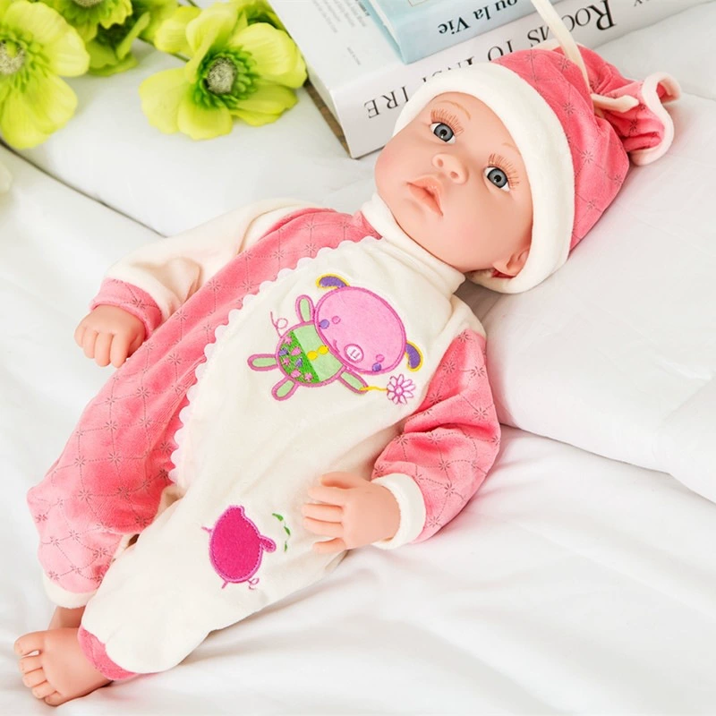 Realistic smart plush rag doll from soft rubber, early education