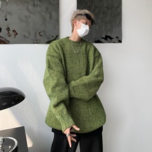 韩系轻奢新款毛衣男士半高领长袖针织衫慵懒风线衣2024潮男秋冬