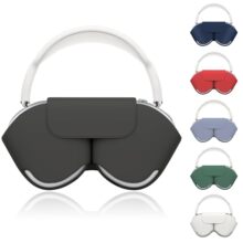 适用苹果Airpods max耳机皮革收纳包智能保护套防刮花休眠收纳盒