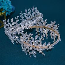外贸新款新娘头箍压发头饰 水晶水钻手工发饰造型发冠配饰  DZ097