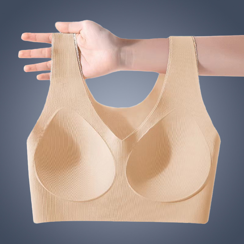 Fixed Cup Seamless Intimates for Women, Vest-Style Sports Bra Pads, No Running Cups, Machine Washable Full Cups