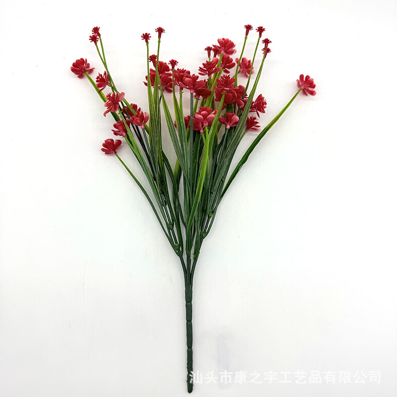 Flores artificiales de camelia de 7 ramas, resistentes a los UV – decoración para interiores, venta en Amazon, lote de fábrica.