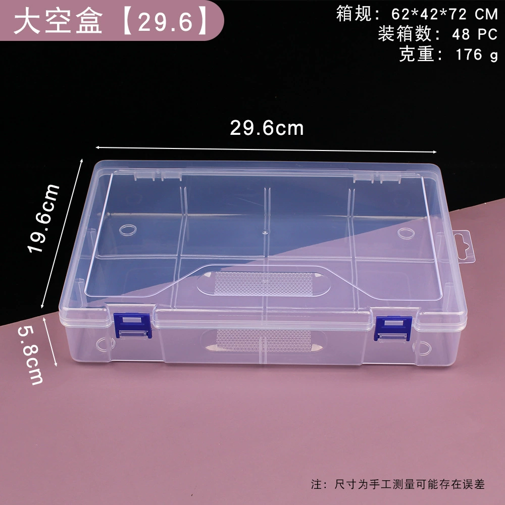 RSNN Square Transparent Plastic Storage Box for Accessories with Beads - Clear Mini Box