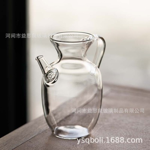 Imitation Song teapot small teapot high borosilicate teapot built-in filter tea water separation tea set small water injection green teapot