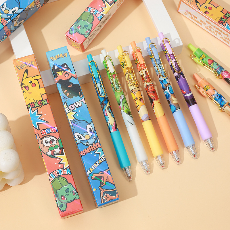 Nuevo bolígrafo de caja ciega de Baoke, bolígrafo de movimiento Pikachu, bolígrafo creativo neutro de animación, bolígrafo sorpresa de secado rápido de estudiantes periféricos