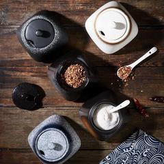 調料罐子陶瓷調料盒家用廚房調味罐套裝辣椒罐組合裝鹽味精調料瓶