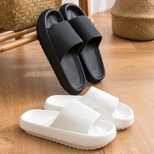 3.2CM Thick Sole Slipper with Comfort Feel for Women, Summer New Couple Style EVA Home Shoes with Soft Soles and Heel Lift for Men, Bathroom Slippers