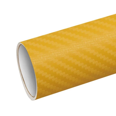 Automotive Film — black three-dimensional carbon fiber sticker - 15228-meters-3d-carbon-fiber-yellow