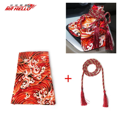 Gear Shift Cover, Decorative Cloth: Other Car Modifications - waves-red