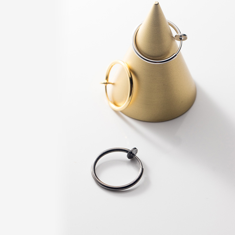 Eloch s925 plata sin agujeros de orejas clip de orejas para mujeres simple anillo aretes primavera sin agujeros de orejas joyas de orejas G7250