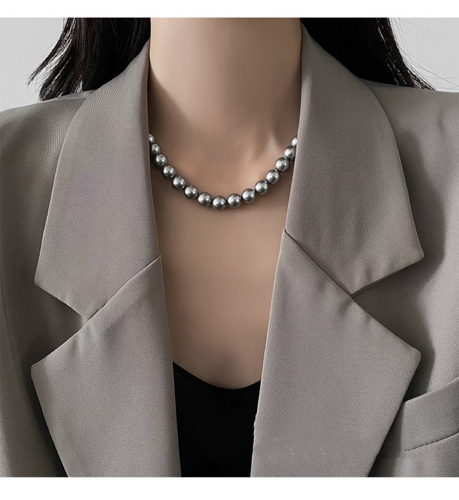 13g Weight Necklace Classification Artificial Pearls Chain Material 1 Piece Quantity Holiday, Daily Occasion 304 Stainless Steel, Artificial Pearl Material Geometric Pattern Women's Gender Beaded Design Elegant, Simple Style Style Elegant Simple Style Geometric 304 Stainless Steel Artificial Pearl Wholesale Necklace 11