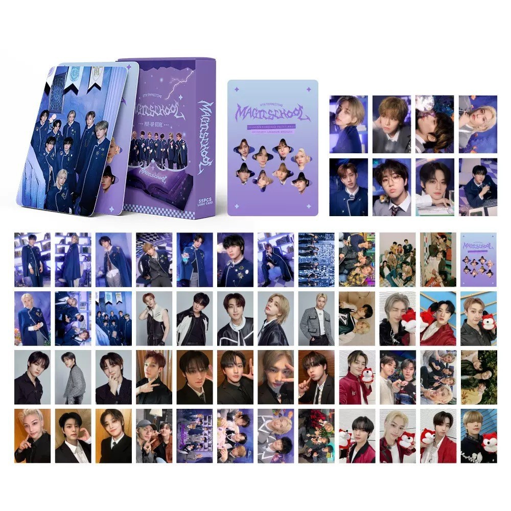 Cadena total, una gran cantidad de stock, 55 hojas de tinta BT SK IVE ATEEZ KPOP, estrellas coreanas alrededor de LOMO