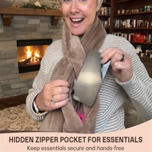 ���R�d�r�� Scarf with hidden zipper pocket���[����朿ڴ�����