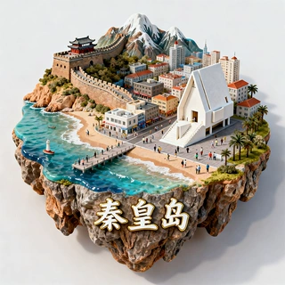 【秦皇岛】金属浮雕冰箱贴旅游景点文创纪念品文创伴手礼物装饰