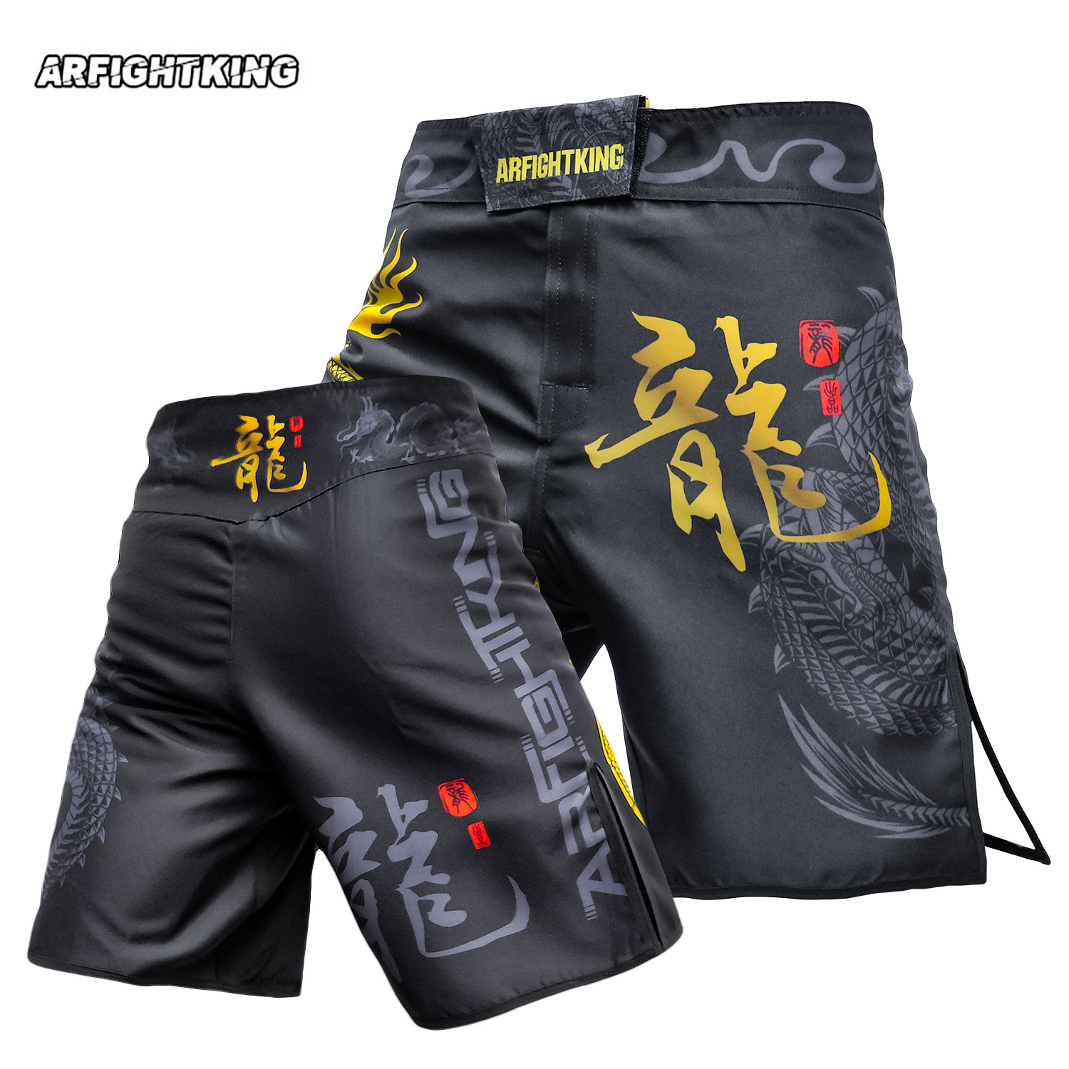 MMA Fighting Dragon Sports Training UFC Wear-resistant Shorts Men's and Women's Thai Boxing Fighting Jujitsu Venom Match Pants