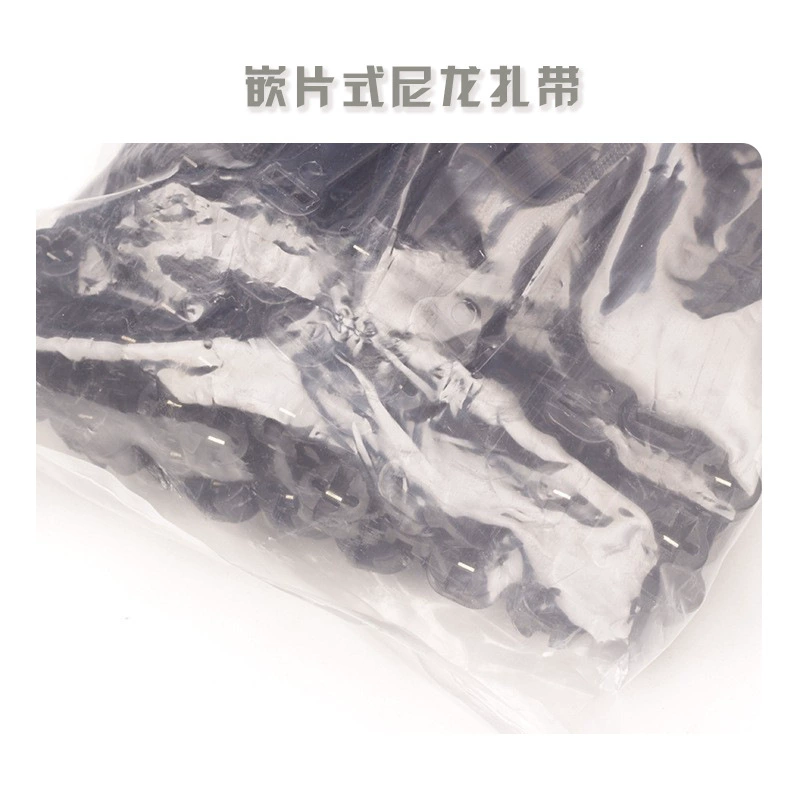 Нейлоновая кабельная стяжка для укрепления фиксированной черной железной головки с фиксированной обвязкой 5*250 6*300 5*350