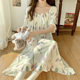 Loose nightgown oversized 300kg pajamas women's summer fat mm Ice Silk thin plus fat increase home clothes New