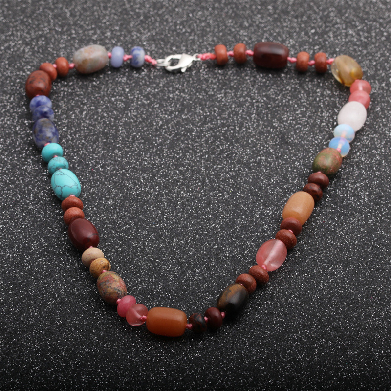 Fashion Agate Crystal Egg-shaped Necklace display picture 20