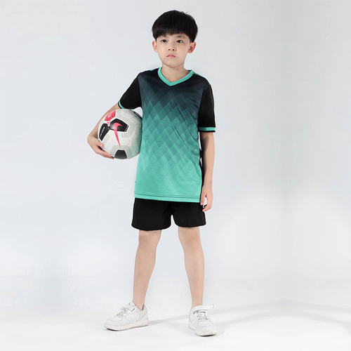 Football Suit Set Men and Women Team Competition Team Uniform Children Student Sportswear Short Sleeve Training DY Print Number Wholesale 