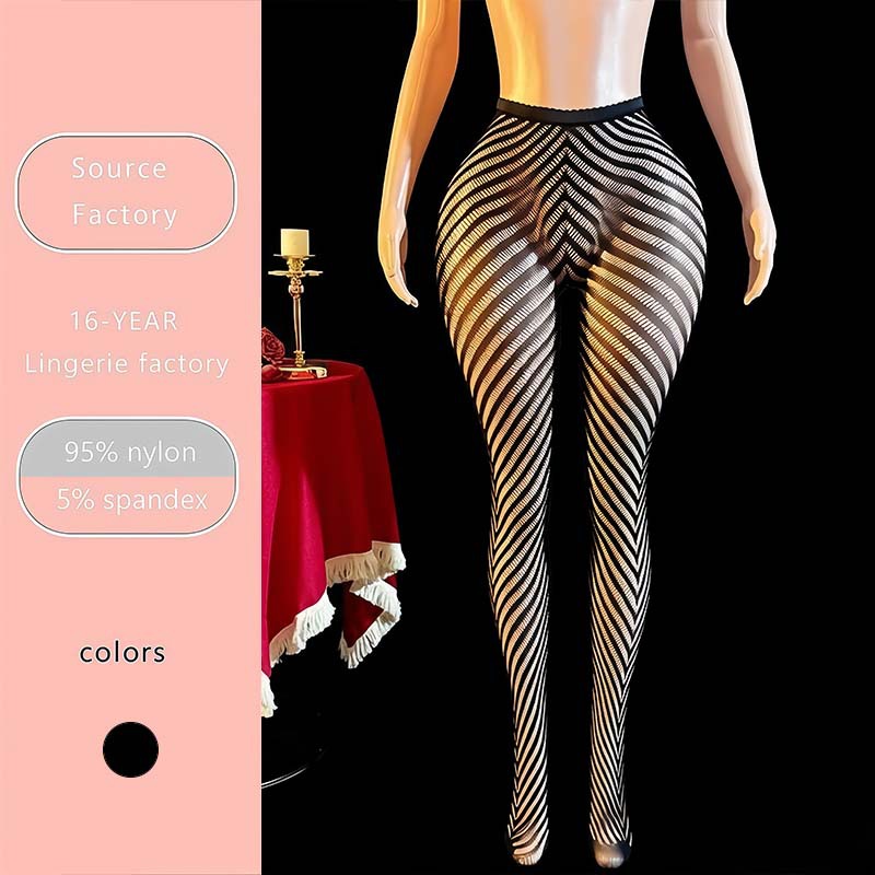 Yue mariposa amor fábrica de calcetines al por mayor Europa y los Estados Unidos a rayas transfronterizas pantalones jacquard calcetines mujeres amor sexy WK105